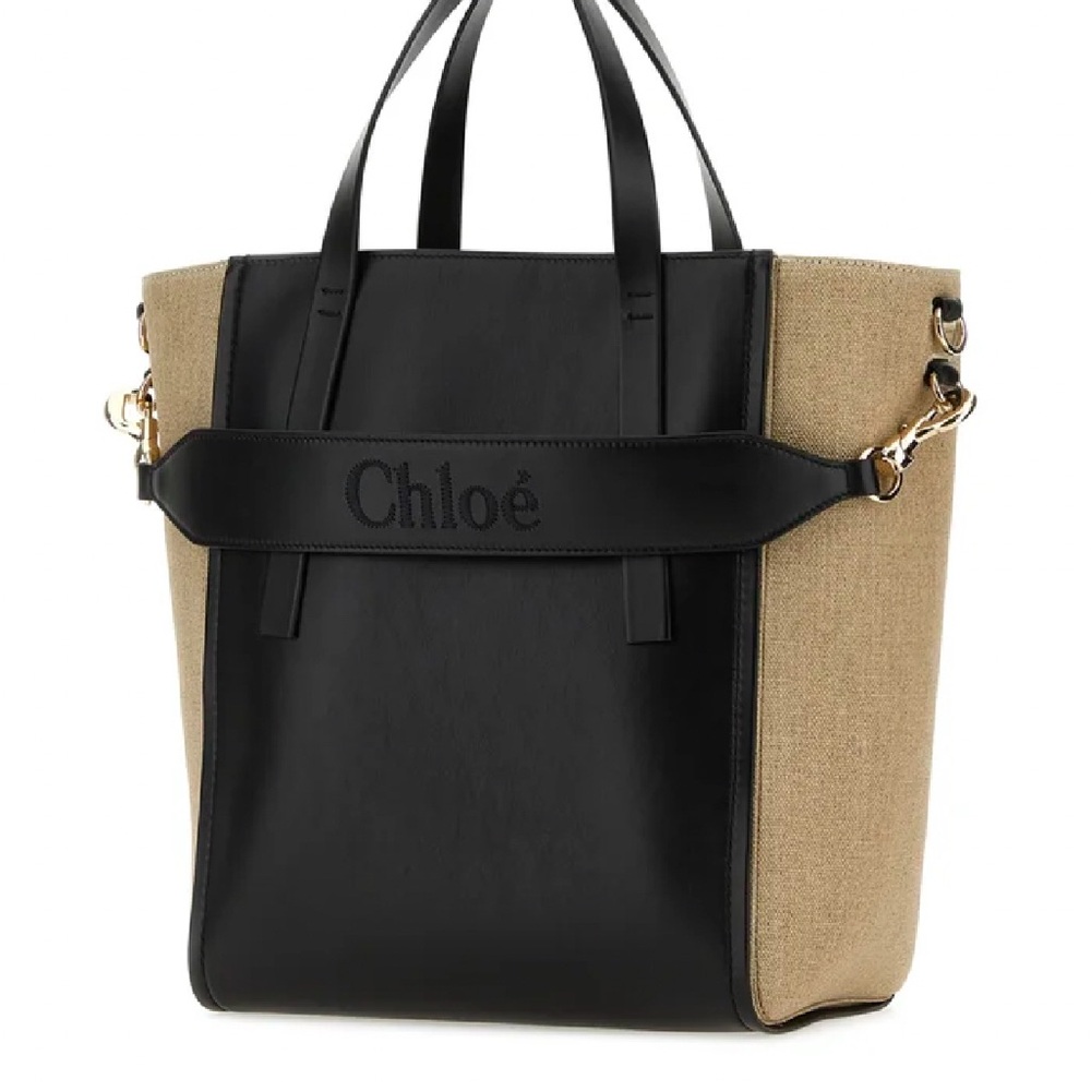 Chloe Sense medium Black and Beige Tote Bag